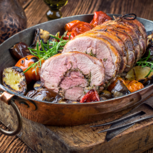 Lammrollbraten mit Grillgemüse