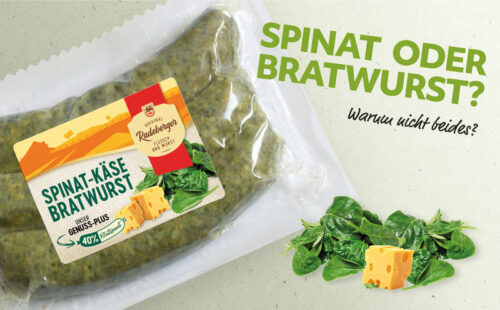 Beitragsbild - Die neue Spinat-Käse-Bratwurst